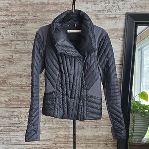 Blanc Noir Motion Panel Hooded Puffer Jacket Womens Size Medium